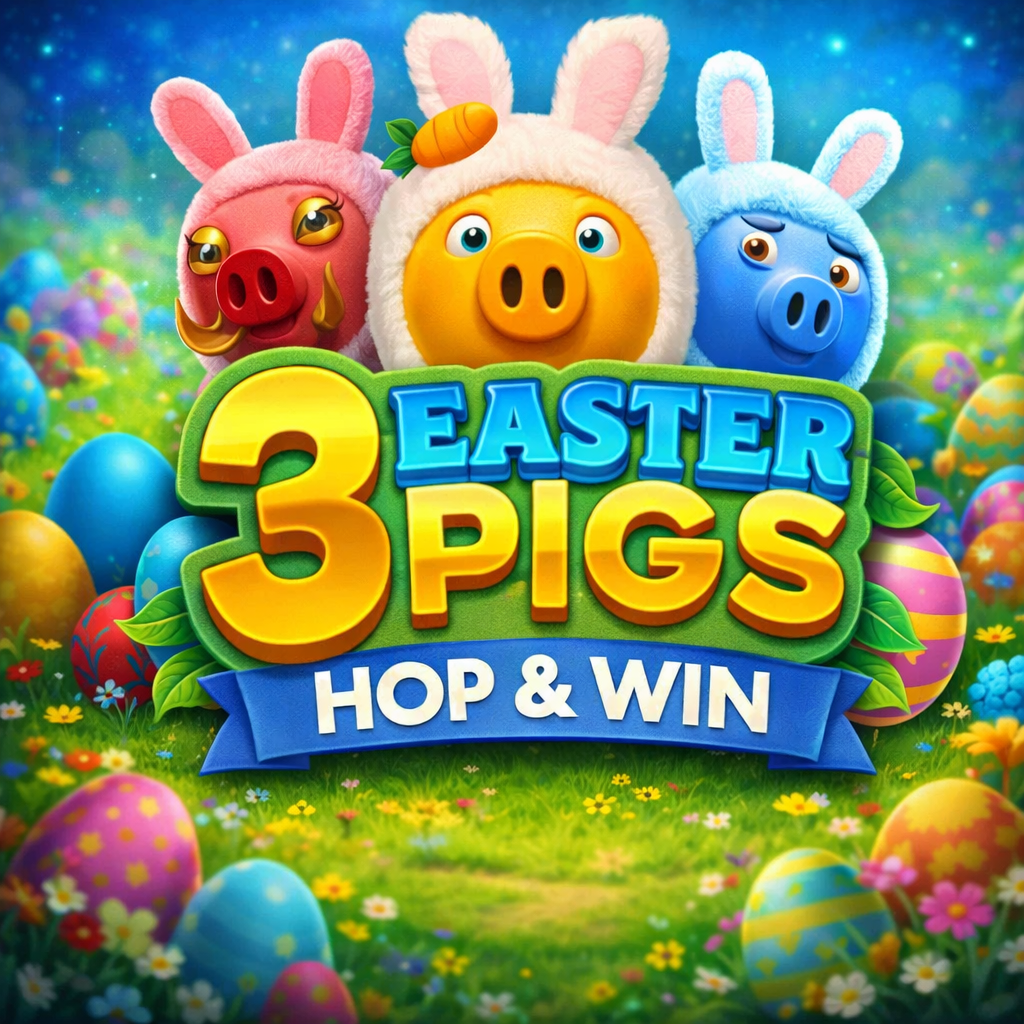 3 Easter Pigs - Hop and Win
